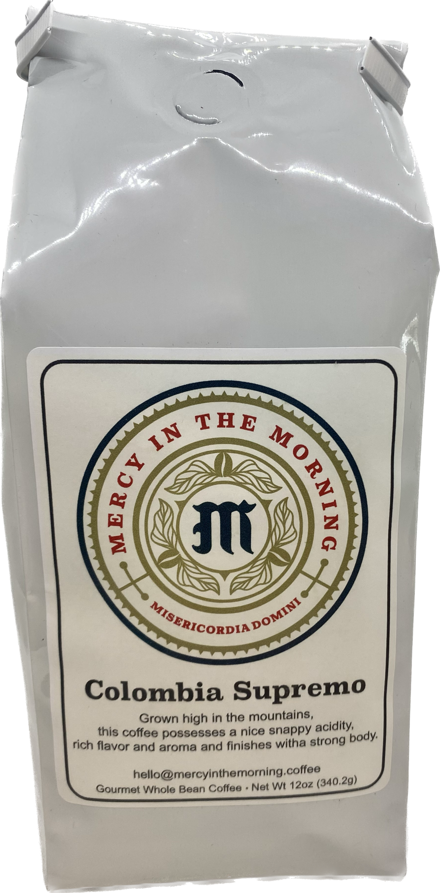 Mercy In The Morning Colombia Supremo Coffee 12oz Whole Bean