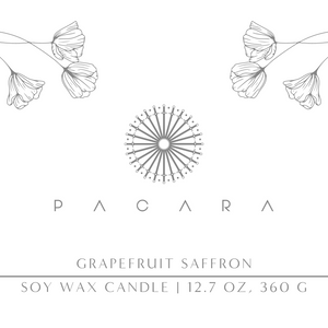PACARA Grapefruit Saffron Candle