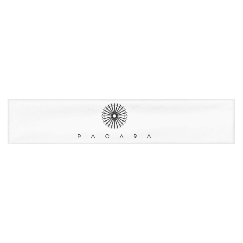Paara Headband White With Black Logo