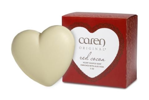 Red Cocoa Heart Shaped Soap