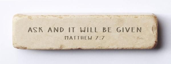 Quarter Block (Matthew 7:7)