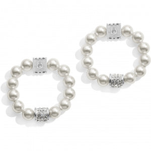 Meridian Petite Pearl Hoop Drop Earrings