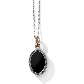 Neptune's Rings Oval Black Agate Reversible Short Necklace
