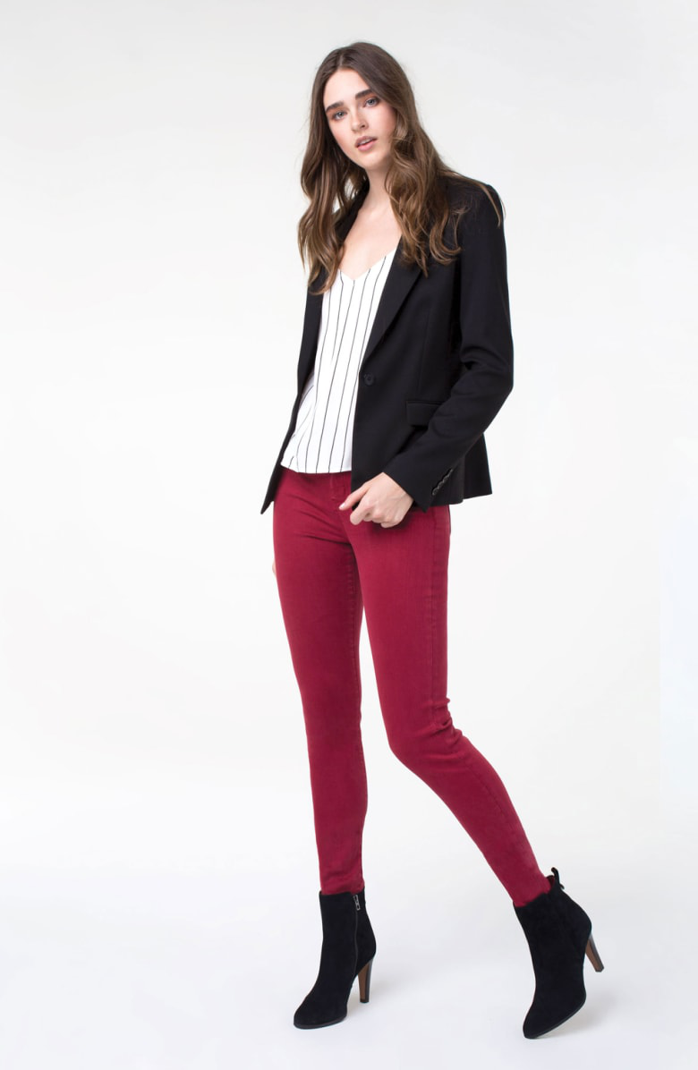 Abby Skinny Biking Red Jeans