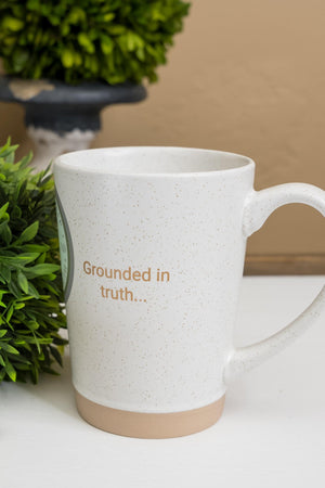 THANKFUL SHEEP SPECKLED CLAY MUG GROUNDED IN TRUTH...