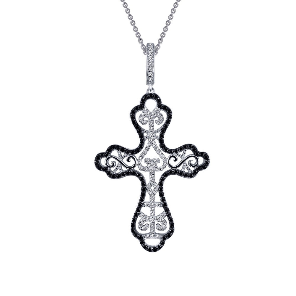 Scroll Cross Pendant Necklace