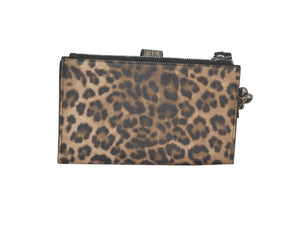 Leopard Double Zip Wallet