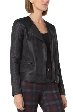 QUILTED MOTO JACKET