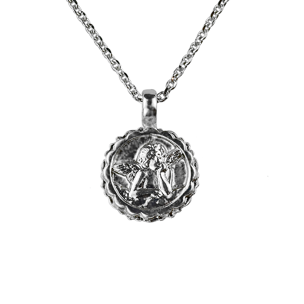 Guardian Angel Pendant in "On a Clear Day"- Rhodium