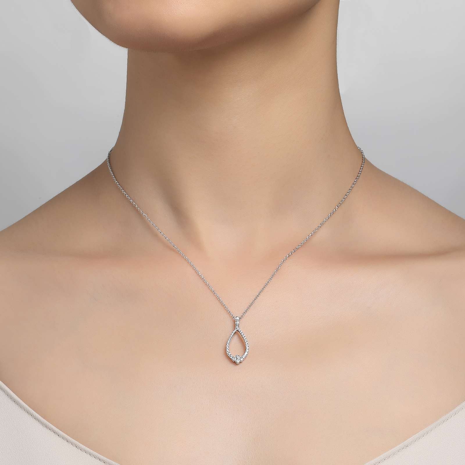 Open Teardrop Necklace