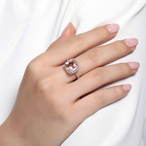 Rose-Cut Halo Engagement Ring