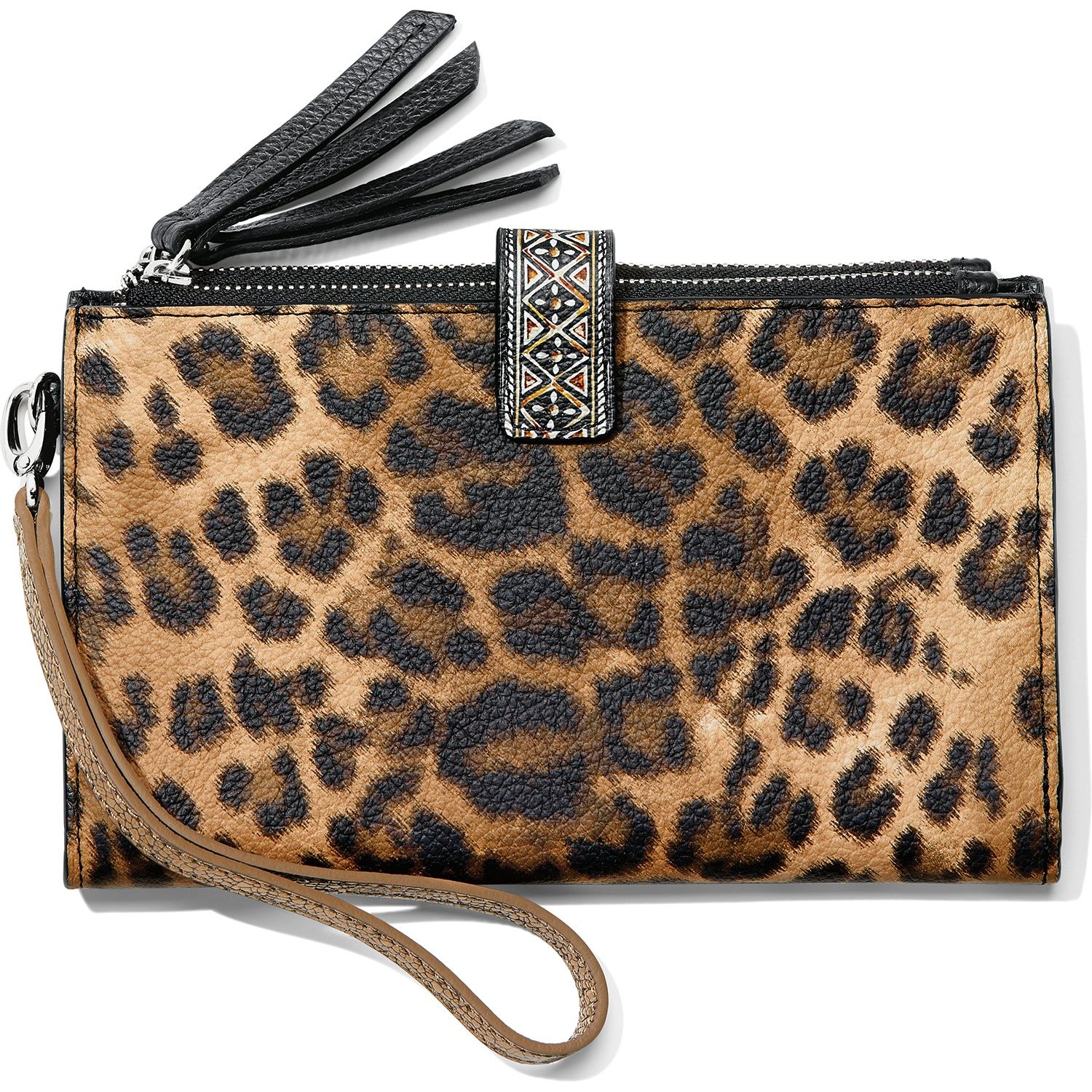 Leopard Double Zip Wallet