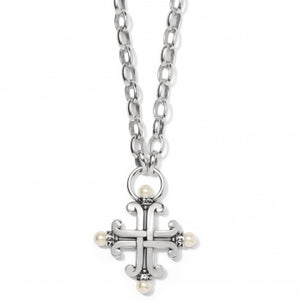 Taos Pearl Cross Necklace