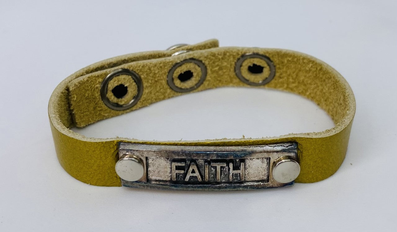 Faith Leather Bracelet